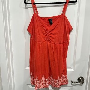Torrid Size 3 Babydoll Tank - Burnt Orange